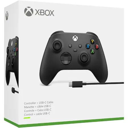 Microsoft Xbox Wireless Controller 9.nesil Kol siyah k + Type C USB Kablo